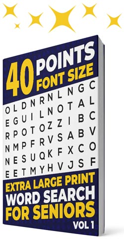 40 Points Font Size Extra Large Print Word Search for Seniors