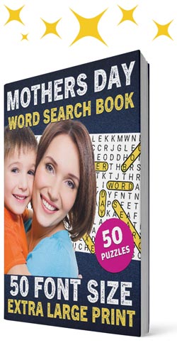 50-Point Font Size Extra Large Print Mother's Day Word Search Book