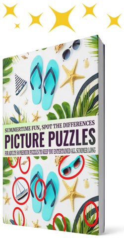 Summertime Fun, Spot the Differences Picture Puzzles for Adults